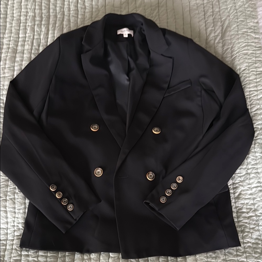 Bohme Black Double-Breasted Blazer